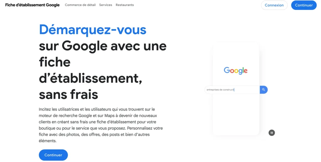 Fiche Google My Business